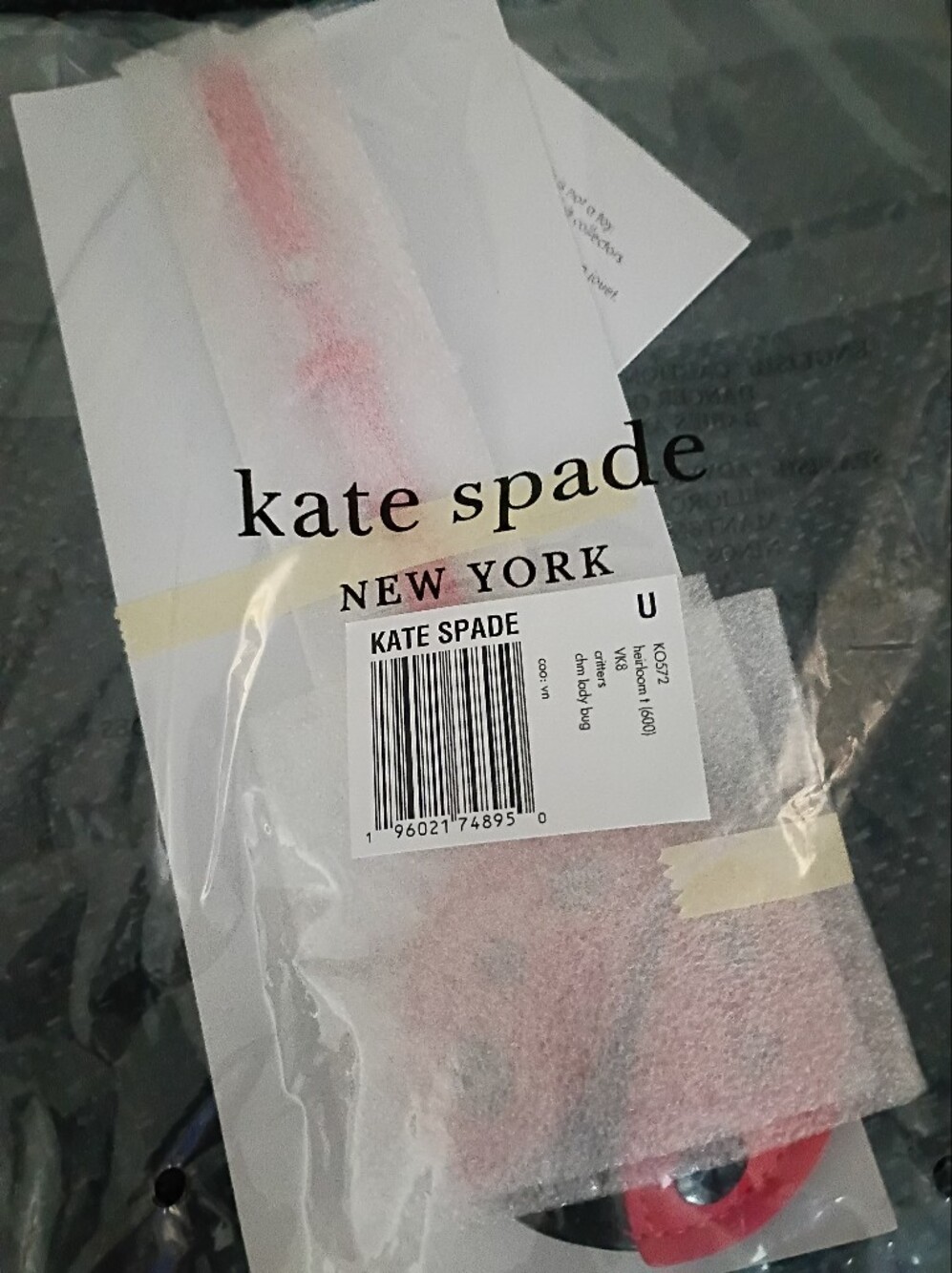 Kate Spade Red And Black Ladybug Bag Charm......So Cute